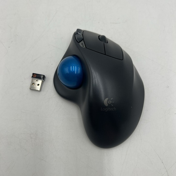 Logitech M570 Wireless Mouse Trackball Ergo Unifying Dongle Right Hand - Picture 1 of 7